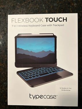 FlexBook Touch Wireless Keyboard Case with Trackpad - Light Blue